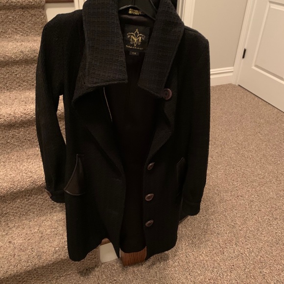 Mackage wool and leather coat - Picture 1 of 2